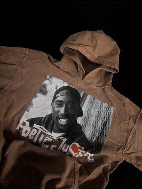 VINTAGE washed brown Poetic Justice hoodie
